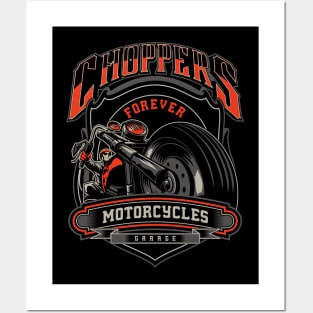 Choppers garage Posters and Art